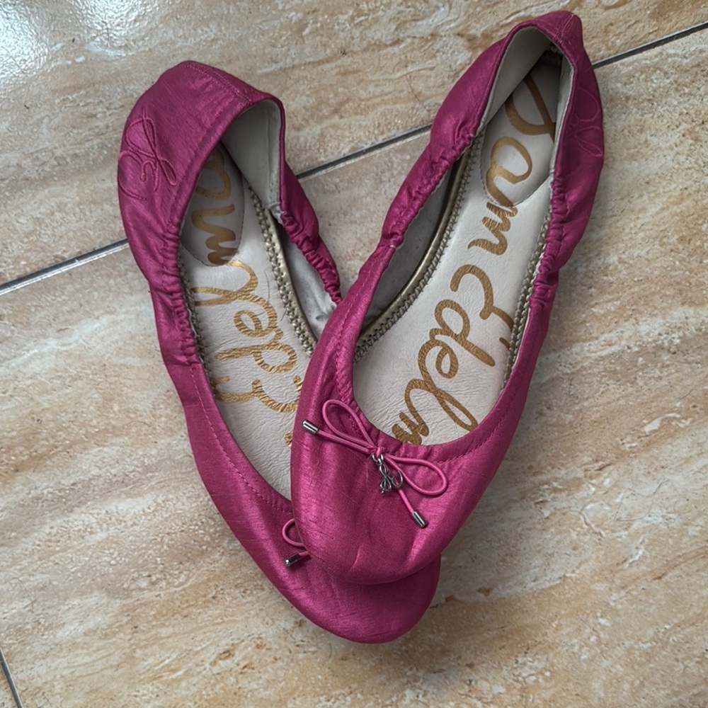 Sam Edelman Pink Ballet Flats with Rounded Toe